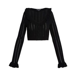 For Love & Lemons Black Camille Cardigan